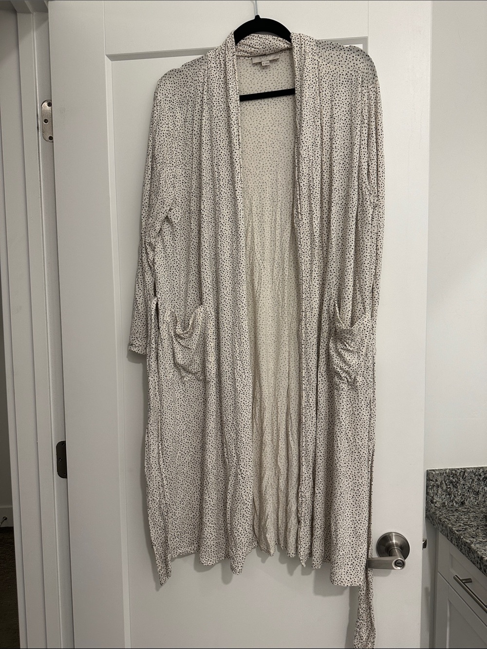 Light Cream Polka Dot Robe